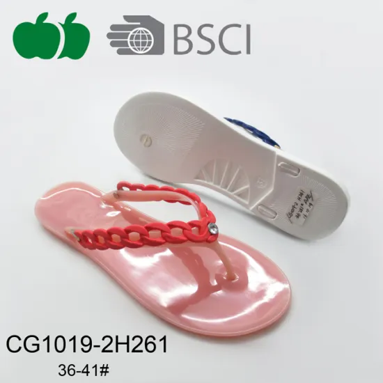 Summer Fashion Ladies Cheap Pvc Flip Flop Slippers