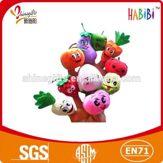 lovely cartoon vegetables hand puppet for kids