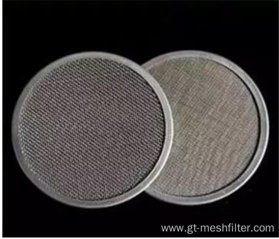 Rimmed Round Stainless Steel Mesh Filter