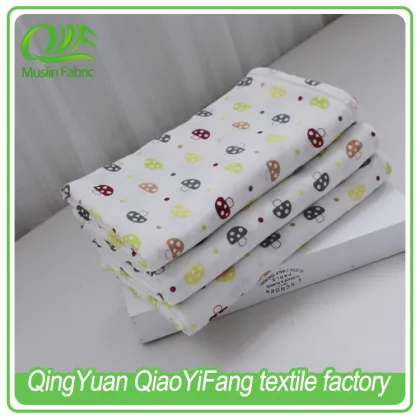 100% organic cotton yarn muslin swaddle blanket