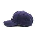 Navy Blue Applique Solid Baseball Cap