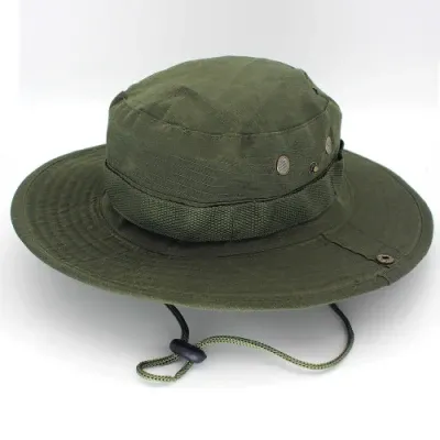 Outdoor UV Protection Sun Hat Canvas Fishing Hat with Big Firm
