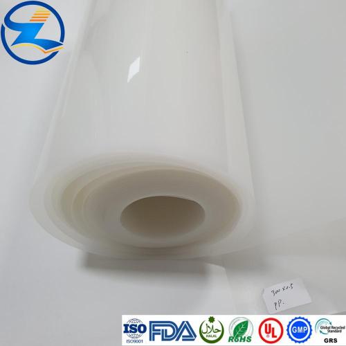 0.5mm Frosted Transluscent Glossy White Color PP Films