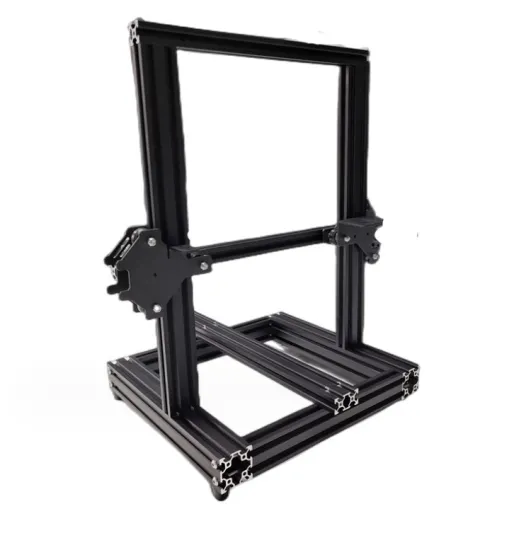Black Anodized Industrial V-Slot T-Slot Aluminum Profiles for Module Sliding Table Single-Axis Guide Rail