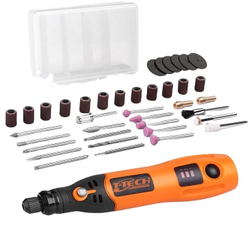 Jiangsu Orange Mini Cordless 3-Speed Rotary Tool Kit with USB Charging & 40 Accessories - 3.7V DIY Grinder Tool Set
