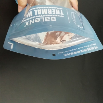 aluminum plastic packaging bag with zipper and window