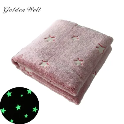 Glow in the Dark 70x100cm Flannel Custom Luminous Baby Blanket