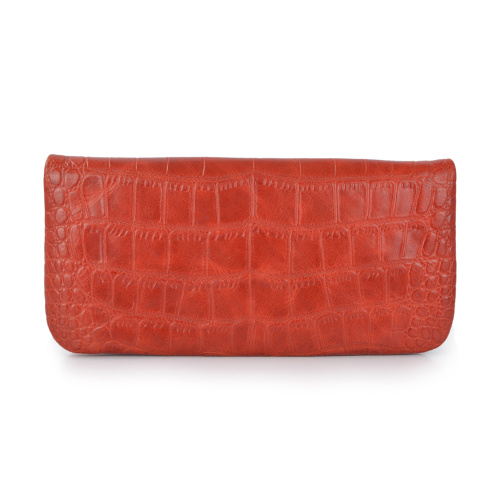 Handmade Crocodile Genuine Real Leather Women Clutch Bag