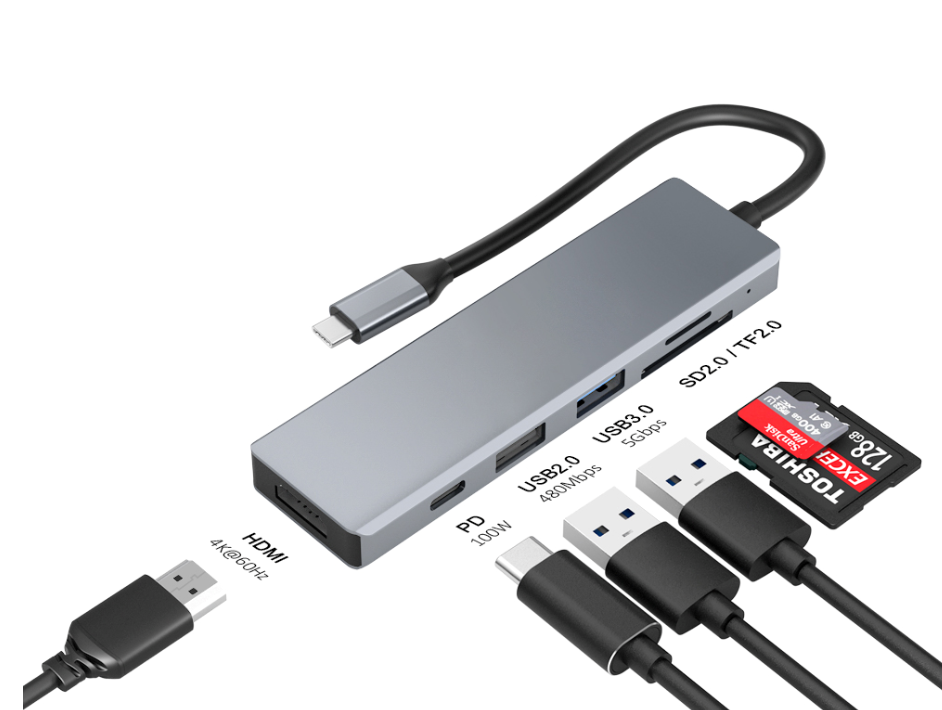 HUB HDMI HDMI VGA multifuncional