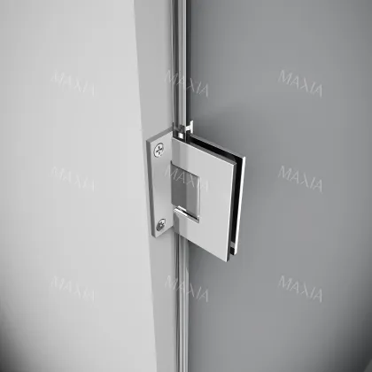 Chrome hinge shower screen
