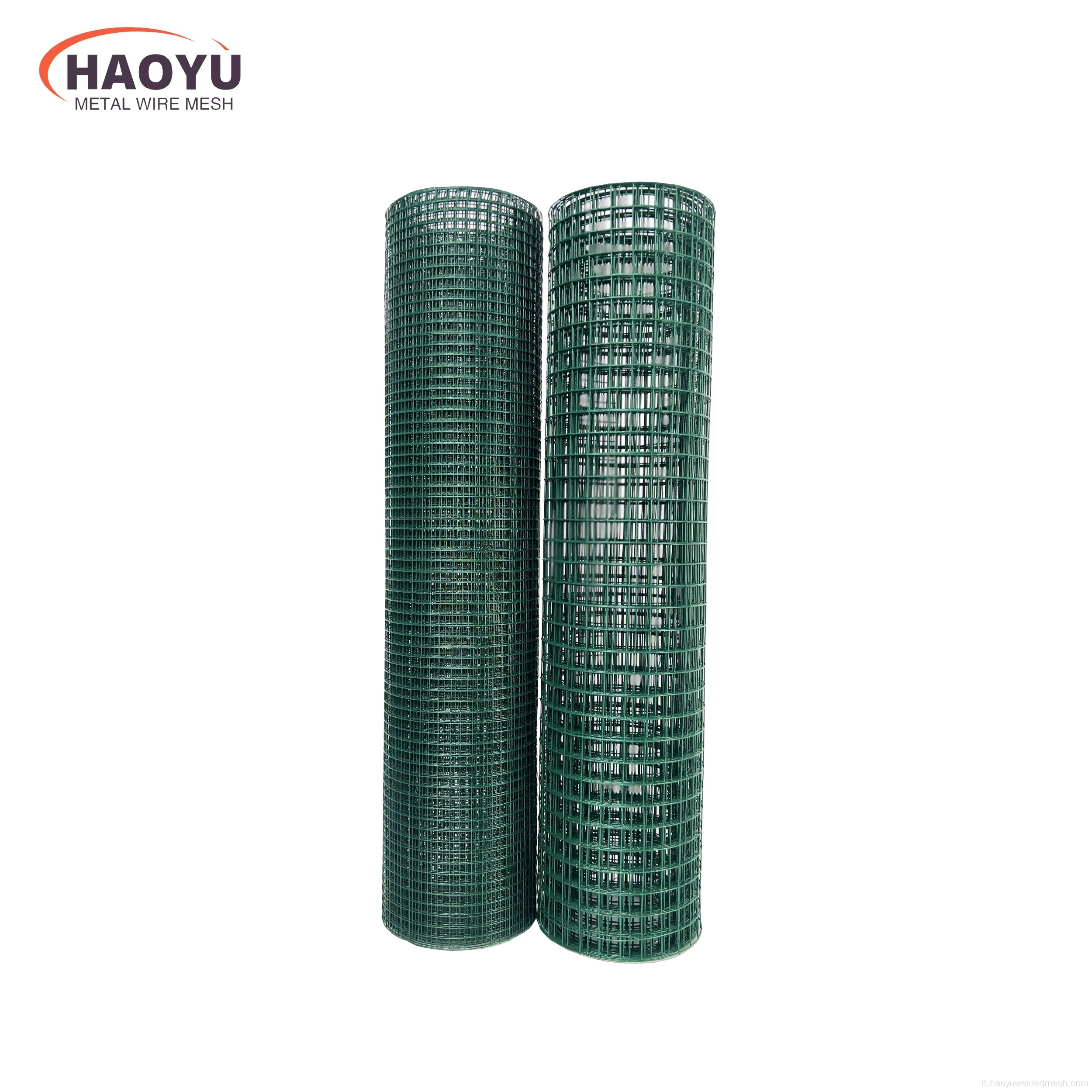 Mesh filo saldato rivestito in PVC in PVC verde 23