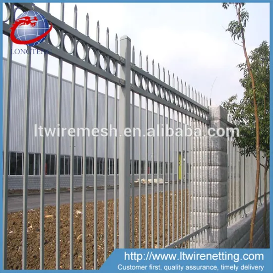 Powder coated morden and durable wrought iron fence rails