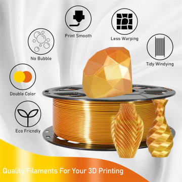 Dual-Color Silk PLA 3D Printing Filament