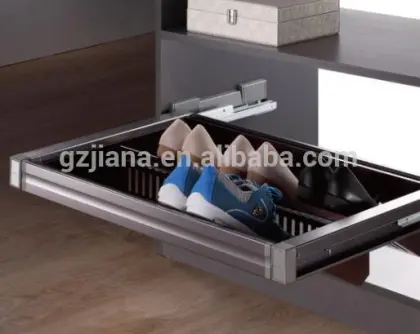 Furniture fitting adjustable shoe rack for wardrobe