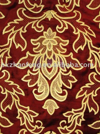 woven bamboo velvet decorative fabric with slub