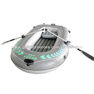 EN71 PVC Inflatable Boat with Paddles, 62 x 40-inch Size