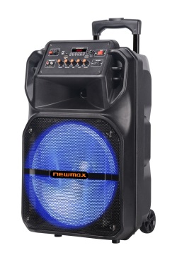 Pembesar Suara Isi Ulang Troli Bluetooth 15 "dengan Mic