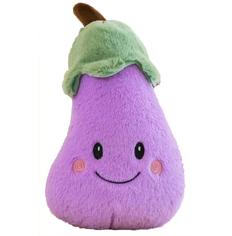 Purple eggplant plush stuffed throw pillow pet toy