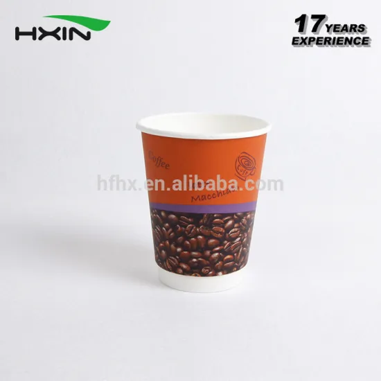12oz printed coffee disposable double wall hot drinks paper cup