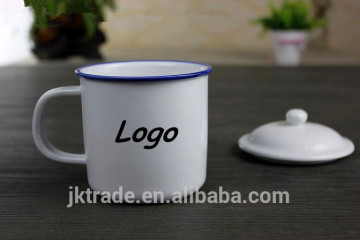 Wholesale cheap Customized camping enamel mug/custom logo enamel cup