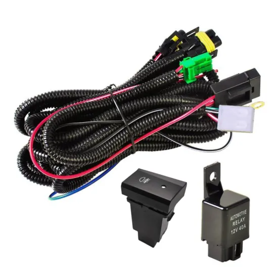 12V Car Switch LED Driving Light On-Off Button Kit