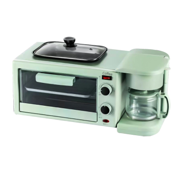 LY-BM03 3 in 1 Breakfast Machine: 12L Electric Oven, Toaster, and 4 Cups Coffee Maker