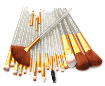 18 Piece Crystal Handle Eye Makeup Brushes Set