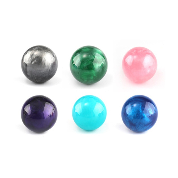 Marble Style Round Ball Gear Shift Knob with 3 Adapters for Most Cars