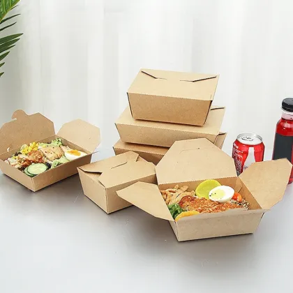 Eco-friendly Disposable Paper Meal Box for Food Grade Lunch