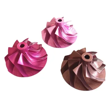 CNC Machined Turbocharger Turbine Blade Surface Color Treatment Parts