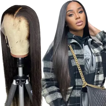 150% 180% Density Hd Transparent Full Lace Human Hair Wig For Black Women,Cuticle Aligned Glueless Human Hair Full Lace Wig
