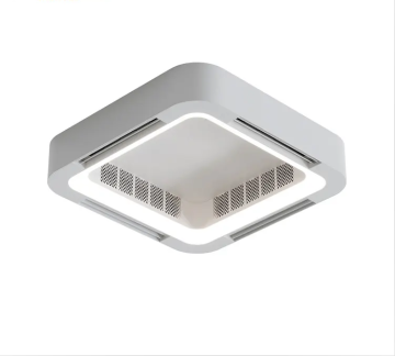 Modern Simple Square Bladeless Ceiling Fan with Remote Control and LED - 90 Gold