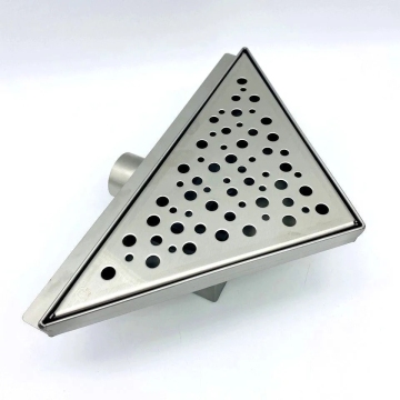 Anti-Odor Anti-Serangga Segitiga Lantai Shower Drain Stainless Steel 304