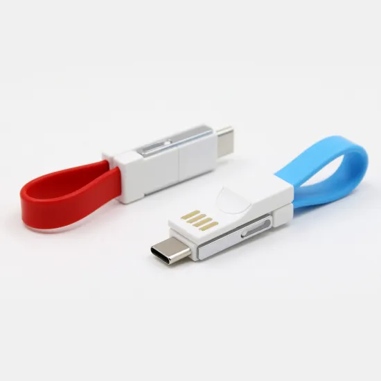 Yijiashishang CE ROHS Certified Portable 3 in 1 Magnetic Keychain USB Charging Cable for iOS,Android Micro USB and Type C Mobile Phones