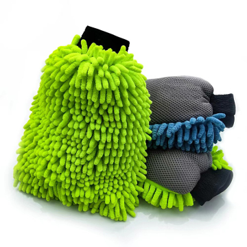 Chenille and Mesh Microfiber Wash Mitt for Car Detailing