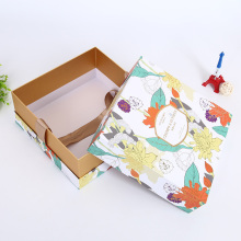 Paquete de caja de calcetines impresos coloridos con tapa