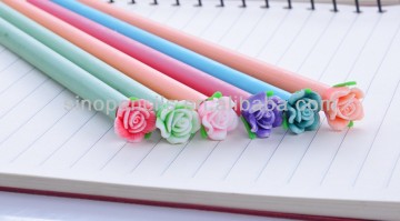 round HB pencil color barrels with flower top