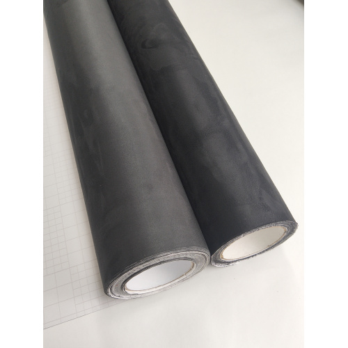 Hot Adhesive Stretchable Black Suede Velvet Fabric Vinyl Wrap