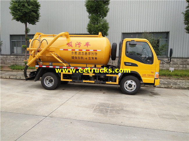 130HP 5cbm Sewage Suction Trucks