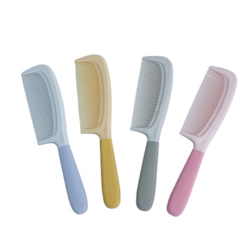 Custom Logo Flat Plastic Candy Color Detangling Hair Comb