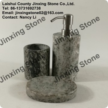 Stone Bathroom Accessories Sets Natural Marble Soap Dish Holder Liquid Soap Dispenser Pump Tumbler Mugs