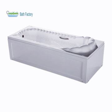 Indoor Bathroom Alcove Shower with Small Bathtub - Varied Sizes Acrylic Skirt Deep Soaking Bathtubs