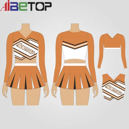 Cut And Sewn Sublimated Blue Cheerleader Outfit
