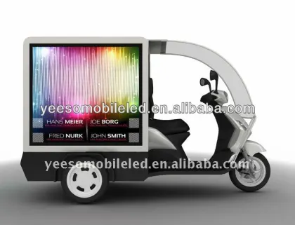 Scooter advertising trailer,mobile pizza advertising lightbox