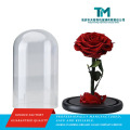 Conjunto de presente premium com caixa de flores rosa imortal