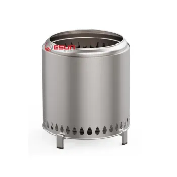 Round Heaters Wood Fire Pit Fireplace with Removable Ash Pan