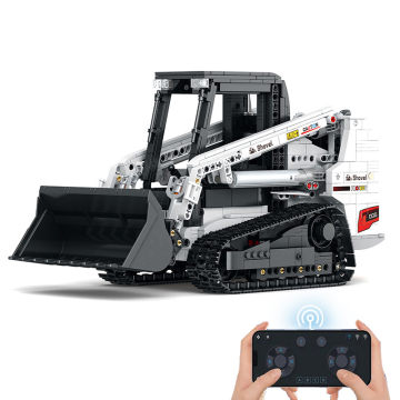 Reobrix 22004: Ultimate Bobcat Excavator RC Kamyon Modeli - Çocuklar için Bir Yapı Blosu Oyuncak ve Eğitim Hediyesi