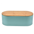 Bamboo or Wooden Cover Small Oval Bread Box