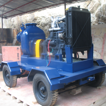 movable 8 inch diesel engine water pump