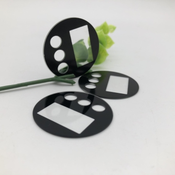Custom Black Silk Screen Printed Tempered Glass for Control System Panels